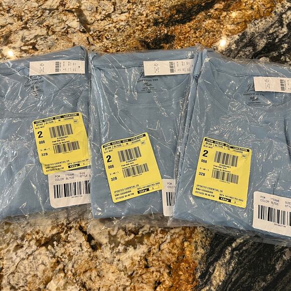 NWT J. Crew Men's Light Blue Mist Broken-In Jersey Essential Crewneck T-Shirt -M - Picture 3 of 8